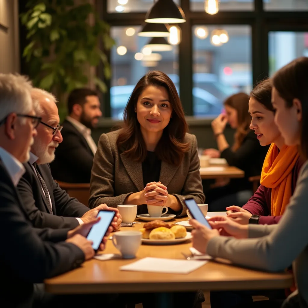 Mobile app interface showcase